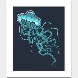 Blue Jellyfish Posters and Art